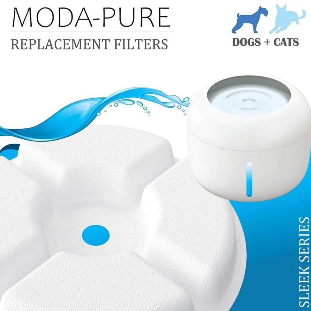 NWT Pet Life Moda Pure Filter Dog Cat Fountain Replacement Filter White‎ New